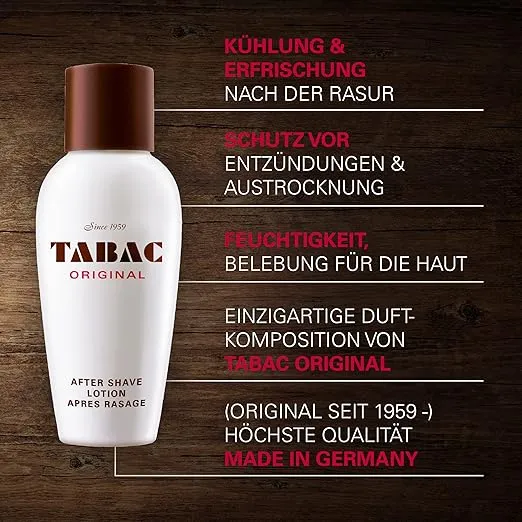 Tabac Original Aftershave for Men by Maurer & Wirtz, 3.4 Ounce