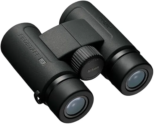 Nikon Prostaff P3 10x30 (16775) Black Binoculars Bundle with Lens Pen, and Cloth - High Powered Compact Adult Binoculars for Hunting, Bird Watching, and Hiking Essentials, Zoom Lightweight Travel