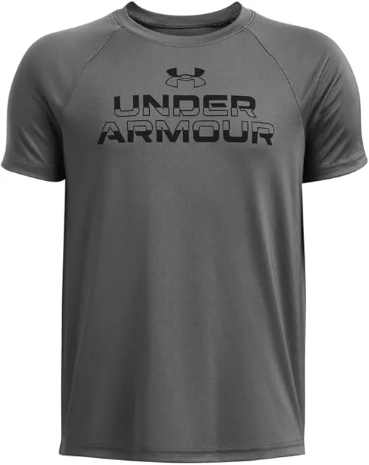 Under Armour Boys' Tech Split Wordmark Short Sleeve T Shirt