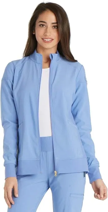iflex by Cherokee Uniforms Zip Front Scrub Jackets for Women CK303