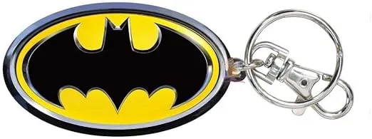 DC Batman Colored Logo Pewter Key Ring