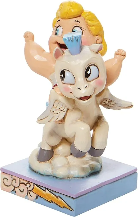 Enesco Jim Shore Disney Traditions Hercules and Pegasus Flying Figurine, 5.75 Inch, Multicolor