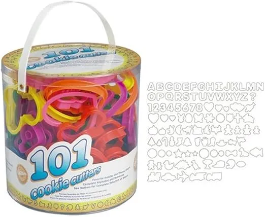 Wilton Cookie Cutters Set, 101-Piece — Alphabet, Numbers and Holiday Cookie Cutters