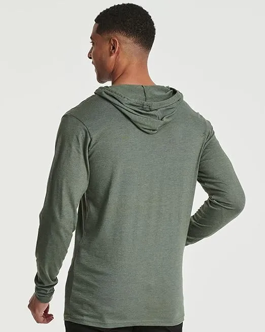 Real Essentials 3 Pack: Men's Cotton Lightweight Casual Pullover Drawstring Hoodie With Pocket (Available In Big & Tall)
