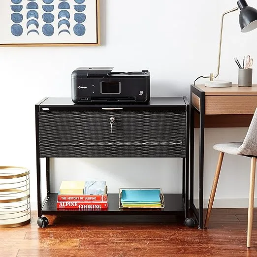 Safco Mobile File Cart, Fits Letter and Legal-Size Hanging Folders, Includes a Locking Lid & 2 Keys