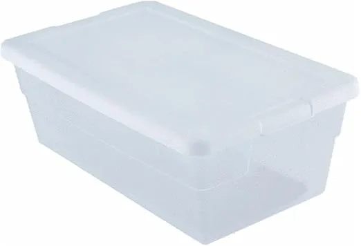 Sterilite Storage Box 13.5" X 8.3" X 4.8", 6 Qt. Clear - Pack of 4