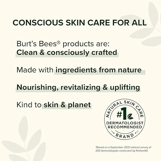 Burt's Bees Stocking Stuffers, Micellar Facial Cleansing Water with Rose Water, Natural Origin Skin Care Christmas Gifts, 8 Oz (Package May Vary)
