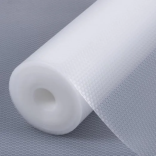Shelf Liners for Kitchen Cabinets Refrigerator Liners Waterproof Kitchen Cupboard Liner Non-Slip Drawer Mats Non Adhesive Fridge Mats for Shelves - Clear 11.8 x 59 Inches