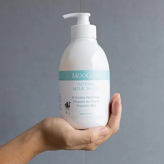 MooGoo Milk Wash - Natural Creamy Body Wash & Cleanser, Soap-free, SLS-Free. For Dry, Sensitive Skin, 500ml / 16.9 fl. oz.