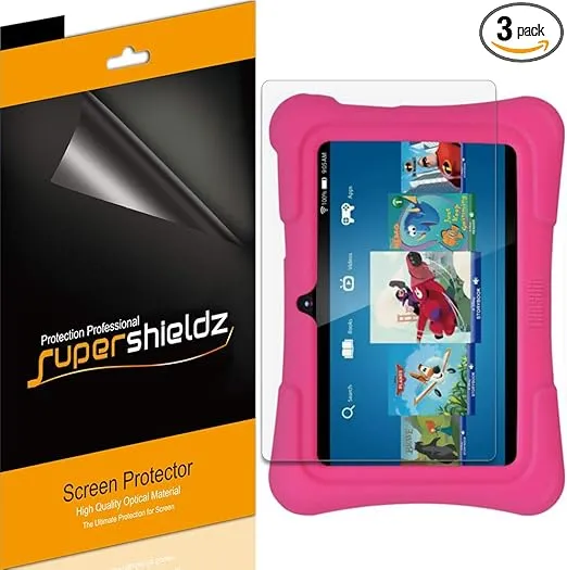 Supershieldz (3 Pack) Designed for Dragon Touch Y88X Pro and Y88X Plus Kids Tablet (7 inch) Screen Protector, High Definition Clear Shield (PET)