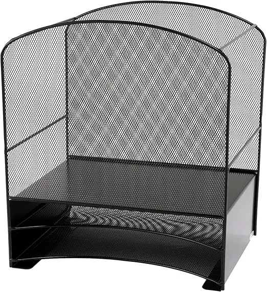 Safco Products 3260BL Onyx Mesh Hanging File with 2 Horizontal Sorters, Black