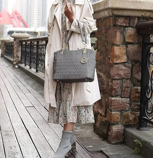 MKF Collection Shoulder Bag Handbag for Women, Vegan Leather Satchel Bag ladies Tote Bag, Top-Handle Purse by Mia K