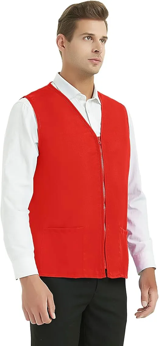 TopTie Adult Volunteer Work Vest Event Supermarket Apron Vests