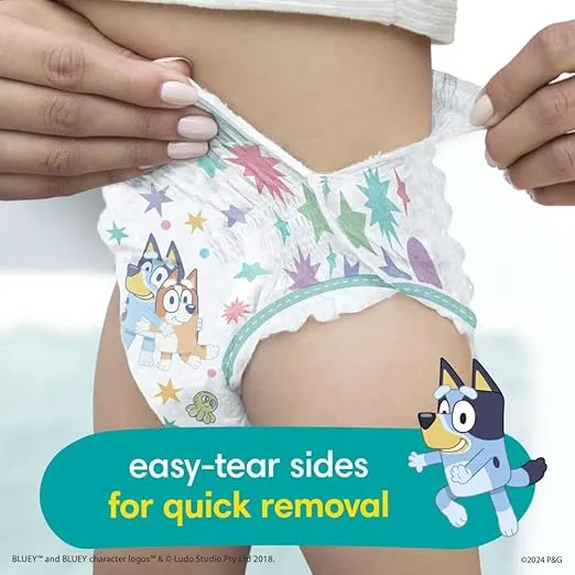 Pampers Easy Ups Boys & Girls Bluey Potty Training Pants - Size 4T-5T, 18 Count, Training Underwear (Packaging May Vary)
