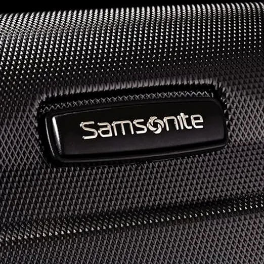 Samsonite Omni PC Hardside Expandable Luggage with Spinner Wheels, Checked-Medium 24-Inch, Silver
