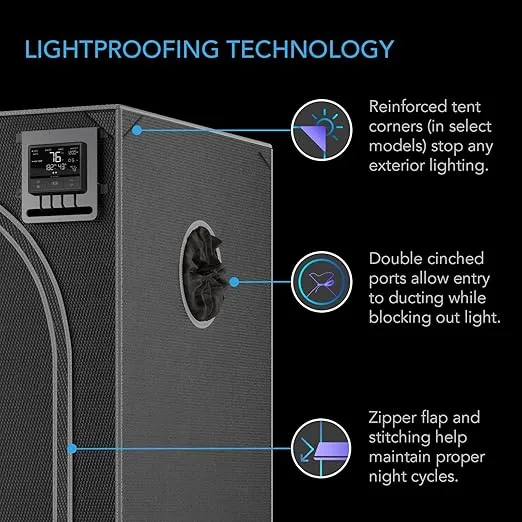 AC Infinity CLOUDLAB 894 Advance Grow Tent, 96”x48”x80” Thickest 1 in. Poles, Highest Density 2000D Diamond Mylar Canvas, 8x4 for Hydroponics Indoor Growing