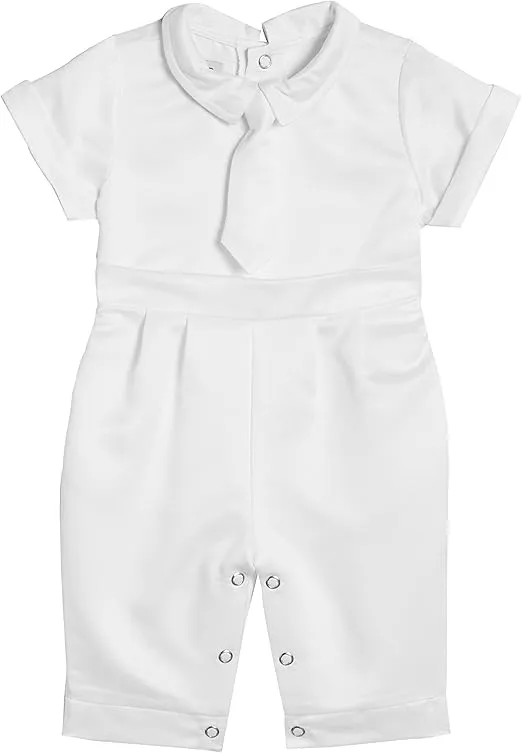 PIPPA & JULIE baby-boys Christening Suit Set, 3-piece Outfit, Includes Suit, Removable Vest & Bonnet