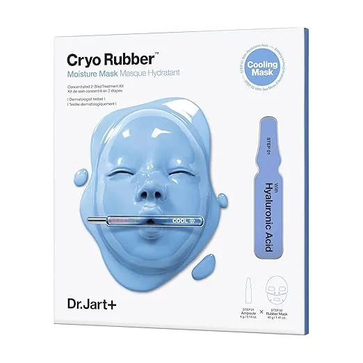 Dr.Jart+ Cryo Rubber Face Mask with Moisturizing Hyaluronic Acid | Korean Skin Care, 1 Pack