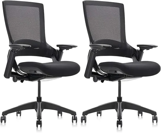 CLATINA Office Chair Swivel Executive Chair, Adjustable Ergonomic Computer Chair with 3D Armrest and Lumbar Support, Mesh Backrest Task Chair for Home Office Conference Room