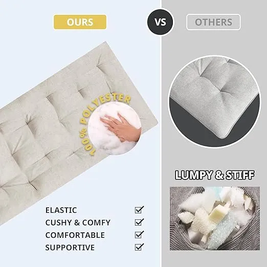 Intelligent Design Edelia Foldable Poly Chenille Light Weight Lounge Floor Pillow Cushion Tufted Seat for Meditation, Game Playing, Yoga, Reading with Travel Wrap, 27" W x 74" L, Ivory
