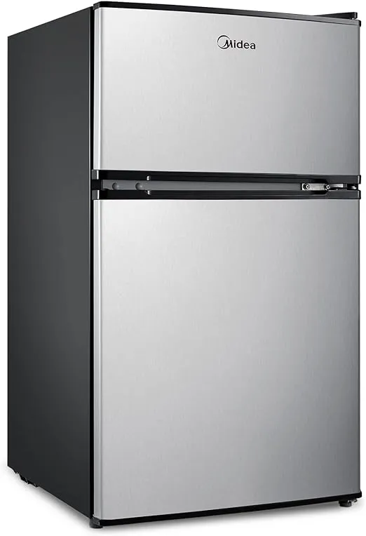Midea WHD-113FSS1 Compact Refrigerator, 3.1 cu ft, Stainless Steel