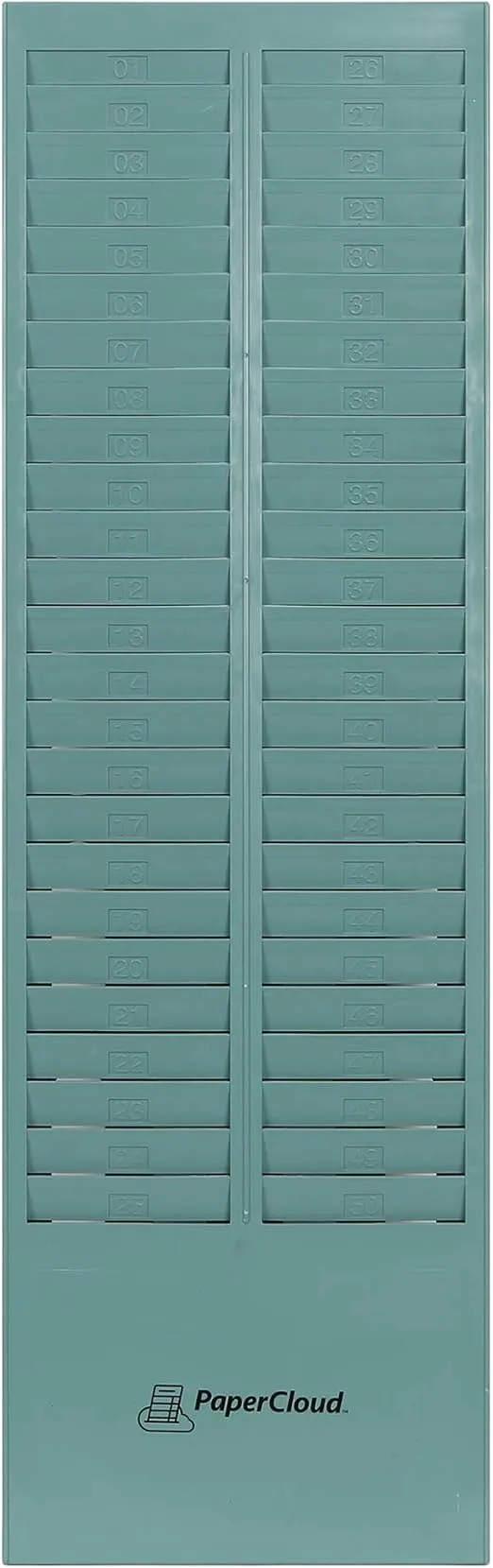 uPunch Time Card Rack with 50 Slots