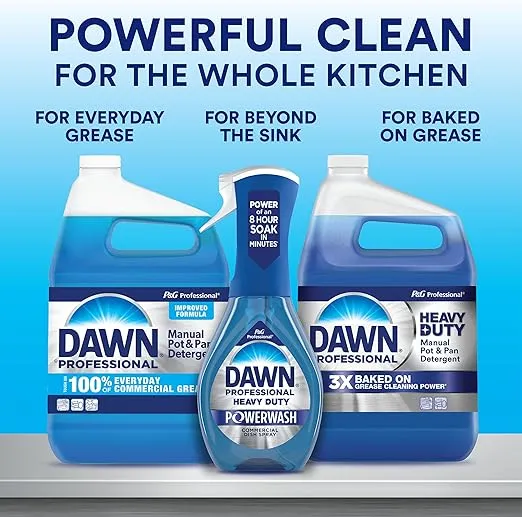 Dawn Professional Manual Pot and Pan Detergent, Dish Soap, Liquid Concentrate, 1 Gallon (Case of 4)