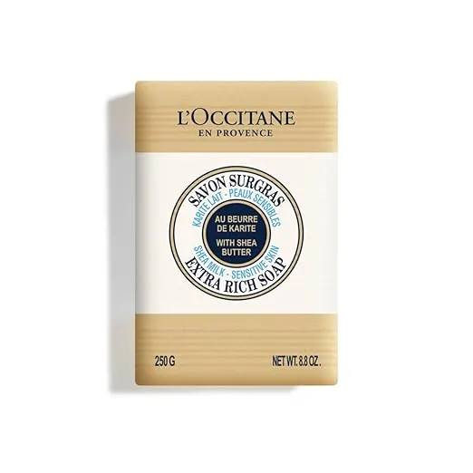 L'Occitane Shea Butter Extra-Gentle Solid Hand & Body Soap: Citrusy Shea Verbena, Relaxing Shea Lavender, Shea Milk, Vegetable Based, Artisanal, Vegan