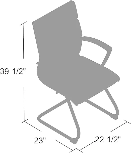 BOSS Caresoft Plus Executive Series Mid Back Guest Chair with Metal Chrome Finish; Grey (B9479-GY)