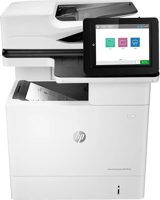 HP LaserJet Enterprise MFP M636fh Monochrome All-in-One Printer with built-in Ethernet & 2-sided printing (7PT00A), White