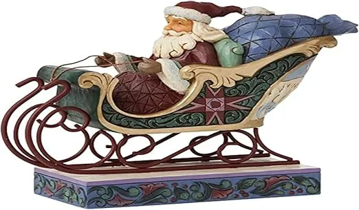 Jim Shore Heartwood Creek Santa in Sleigh Event Figurine