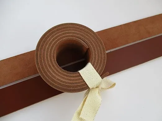 Leather Strap, Leather Strip, Leather Band, Natural Leather Belt Blank. 9-10 oz 51-55". (Brown Cognac, 3/4 inch (20mm.))