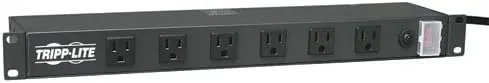 Tripp Lite 12 Right Angle Wide-Spaced Outlet Rackmount Network-Grade PDU Power Strip, 15A, 15ft Cord, 5-15P Plug (RS1215-RA) by Tripp Lite