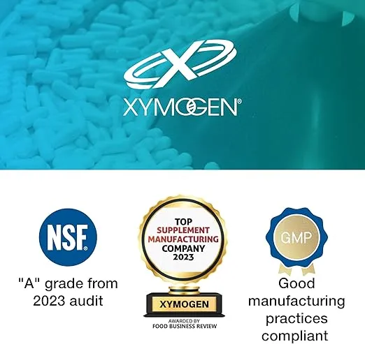 XYMOGEN ProbioMax Daily DF - 30 Billion CFU Probiotic Supplement - Dairy Free Probiotics for Digestive Health - Lactobacillus acidophilus + Bifidobacterium longum (60 Acid Resistant Capsules)