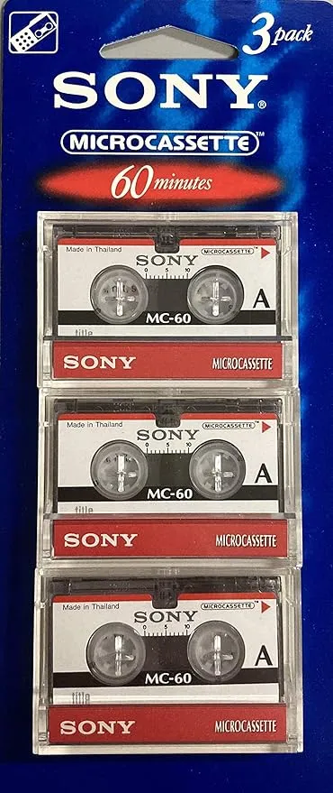 Sony 3MC-60B Microcassette - 3 Pack