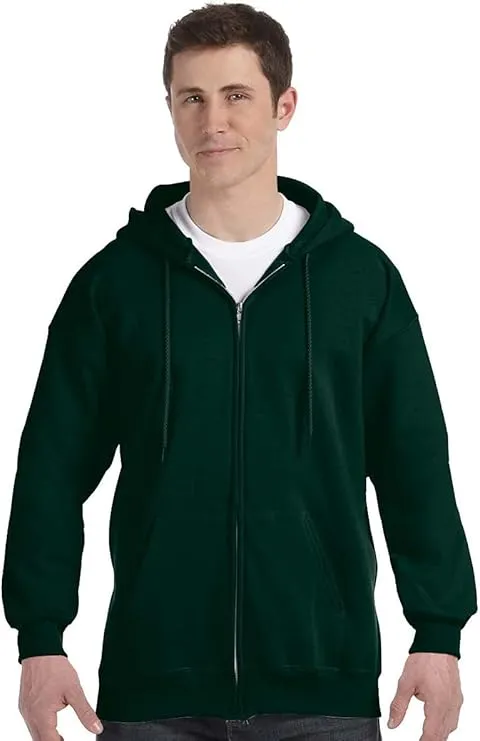 Hanes Men's Ultimate Full-Zip Hoodie, Men's Hooded Fleece Sweatshirt with Zipper