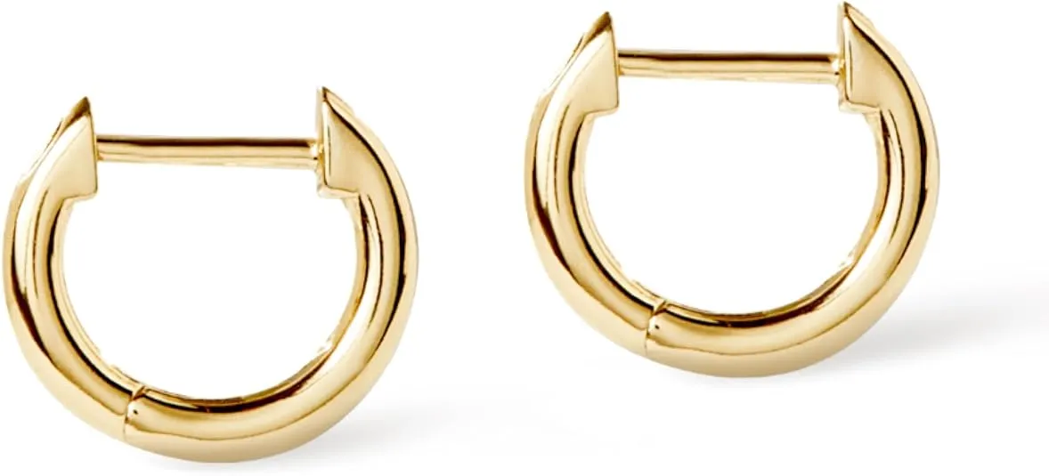 Ana Luisa Huggie Hoops - 14K Gold Dipped Minimal & Dainty Gold Huggie Hoops - Medium & Mini Sizes - Hypoallergenic, Water-Resistant & Tarnish-Free Earrings - Perfect Everyday Hoops - Women Gift Ideas