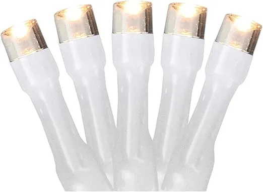 Northlight Battery Operated LED Christmas Lights - Warm White - 9.5' White Wire - 20ct