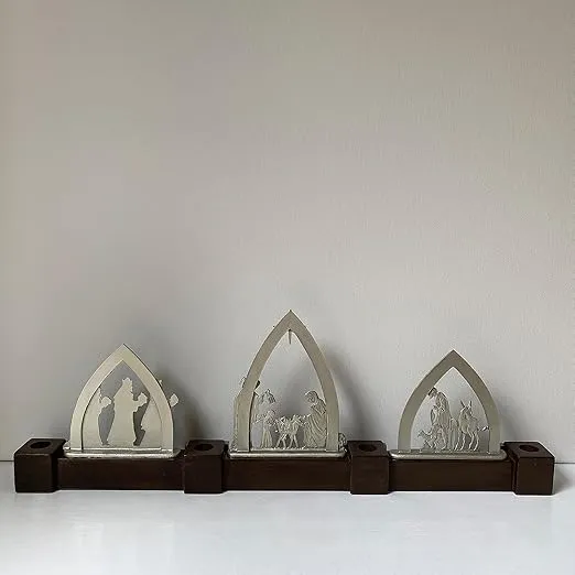 Cathedral Art Abbey & CA Gift Nativity Advent W/Candle Set Boxed, Multi