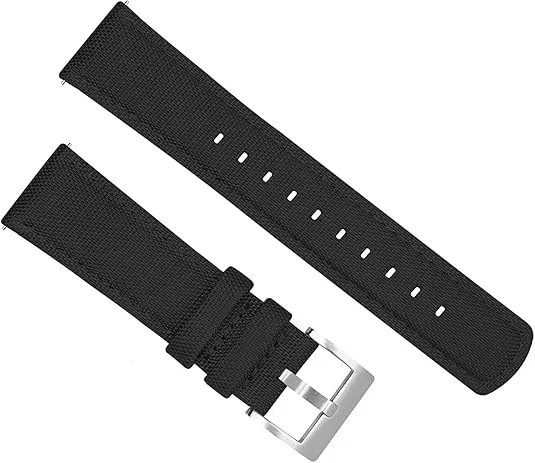 BARTON Sailcloth Quick Release Premium Nylon Weave Choice of Color and Width 18mm, 19mm, 20mm, 21mm, 22mm, 23mm, 24mm