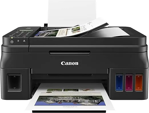 Canon PIXMA G4210 Wireless All-In-One Supertank (Megatank) Printer, Copier, Scan, Fax and ADF with Mobile Printing, Black, One Size (2316C002)