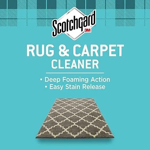 Scotchgard Rug & Carpet Cleaner, Fabric Cleaner Blocks Stains, Cleaning Sprays Make Cleanup Easier, 14 oz