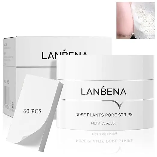 LANBENA Blackhead Remover Strips, Deep Cleansing Nose Strips, Pore Strips Blackhead Remover for Face, Black Head Remover for Nose, 10-15min Leaving Your Skin Fresh and Clean