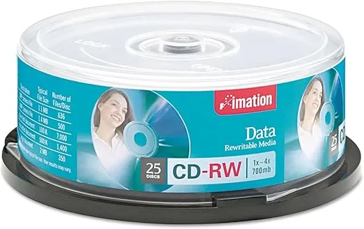 Imation 66000070251 4x CD-RW 700 MB 80 Min 25 Pack Spindle