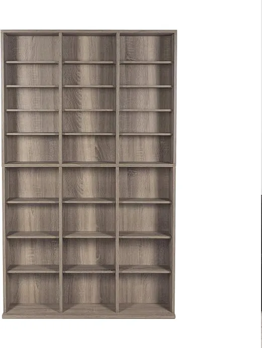 Atlantic Oskar 756 Media Storage Cabinet – Protects & Organizes Prized Music, Movie, Video Games or Memorabilia Collections, PN 38436268 in Weathered Oak