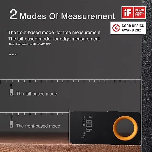 HOTO Laser Measuring Tool, 98ft Laser Distance Measure Tool ±2mm Accuracy, Compact Laser Measurement Tool with Digital OLED Display, M/in/Ft Unit Switching, Real-time Data Sync