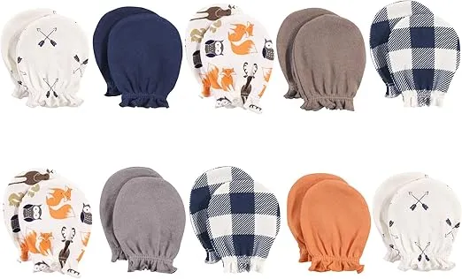 Hudson Baby Unisex Baby Cotton Scratch Mittens