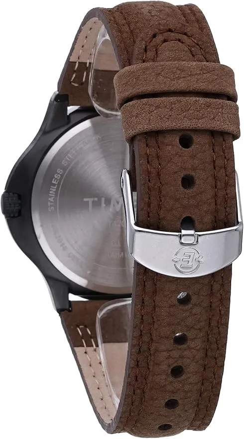 Timex Men's Expedition Metal Field Brown Leather Strap Watch