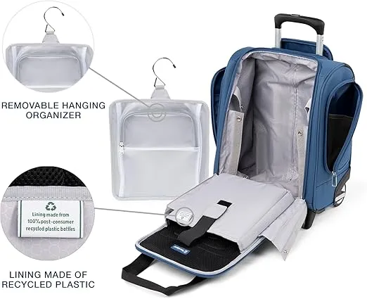 Travelpro Luggage Maxlite 5 Softside Lightweight Rolling Underseat Compact Carry on Upright 2 Wheel Bag, Men and Women, Ensign Blue, 15-Inch