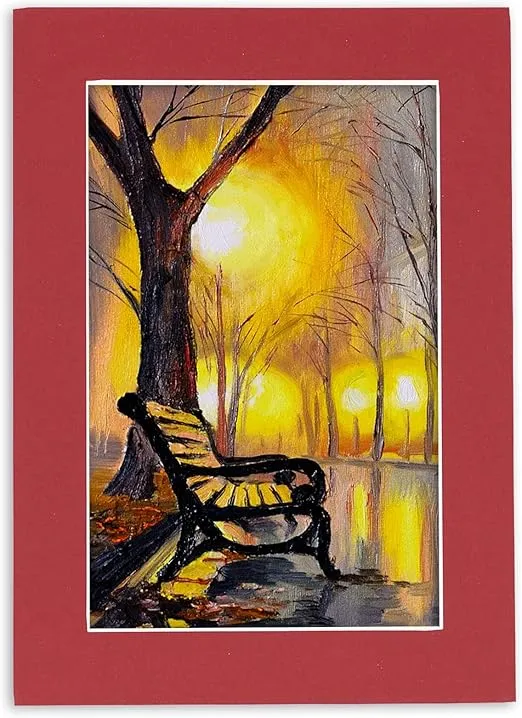 11x14 Mat for 8x10 Photo - Precut Deep Red Picture Matboard for Frames Measuring 11 x 14 Inches - Bevel Cut Matte to Display Art Measuring 8 x 10 Inches - Acid Free ONE MAT